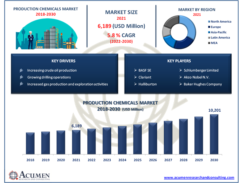 Production Chemicals Market Production Chemicals Market Size US$ 10,201 Mn by 2030